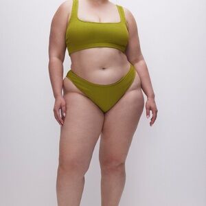 Good American chartreuse bikini set